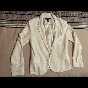 Forever 21 Medium White/Cream Soft Blazer